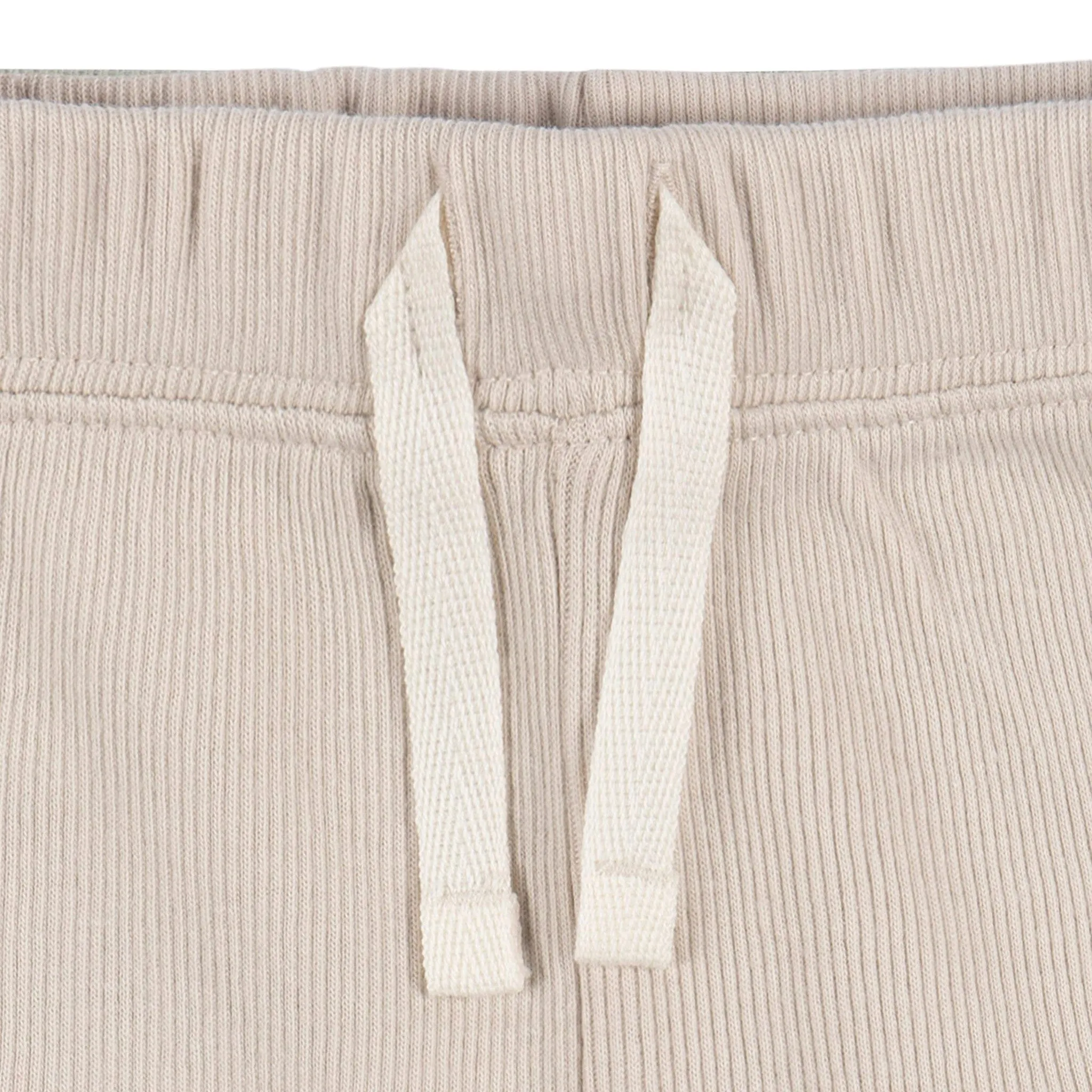 2-Piece Baby Boys Beige Bodysuit and Shorts Set