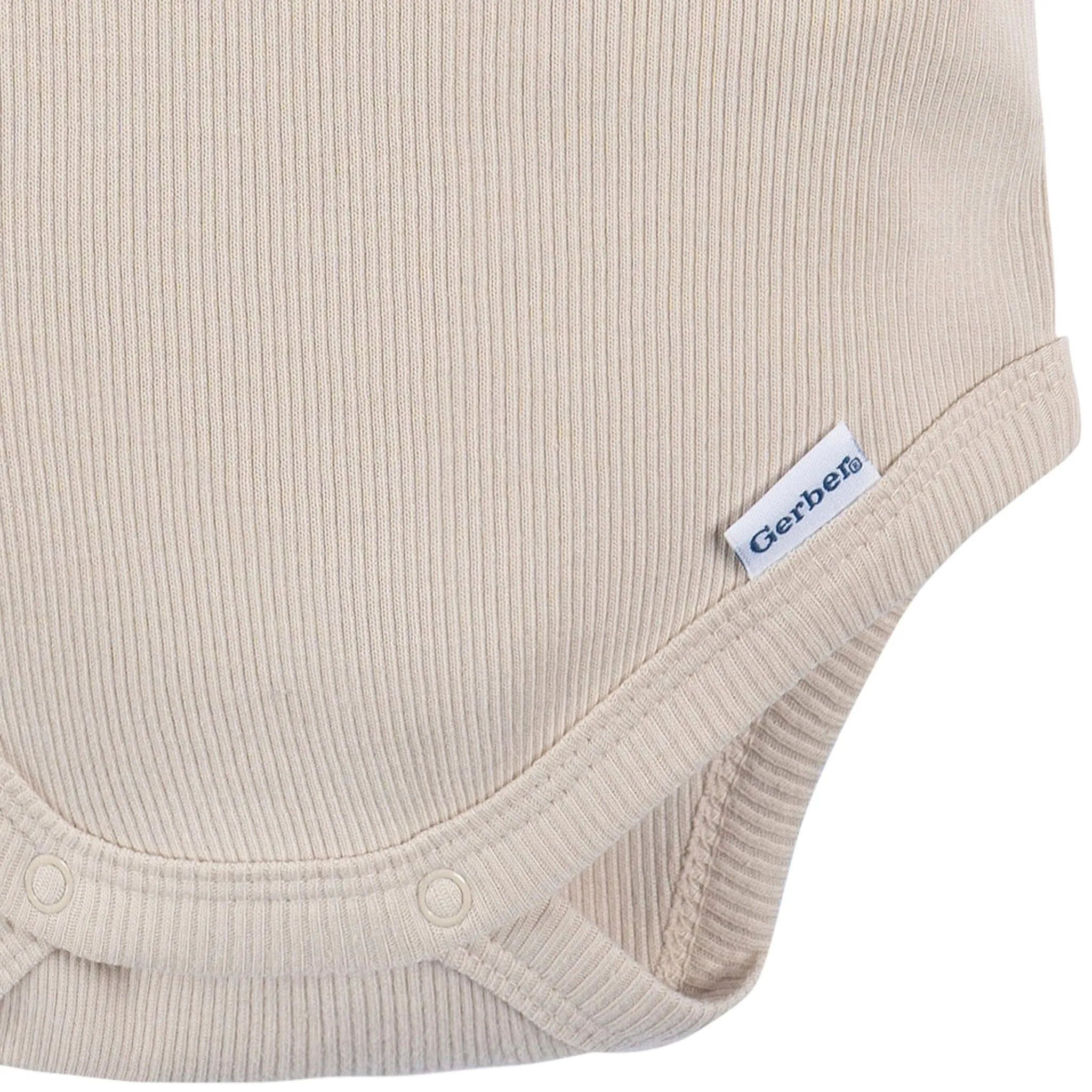 2-Piece Baby Boys Beige Bodysuit and Shorts Set