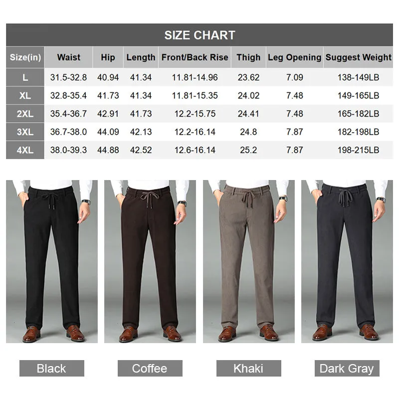 💥2025 Hot Sale🔥 Nice Gift! Men's Thickened Elastic Waist Corduroy Pants