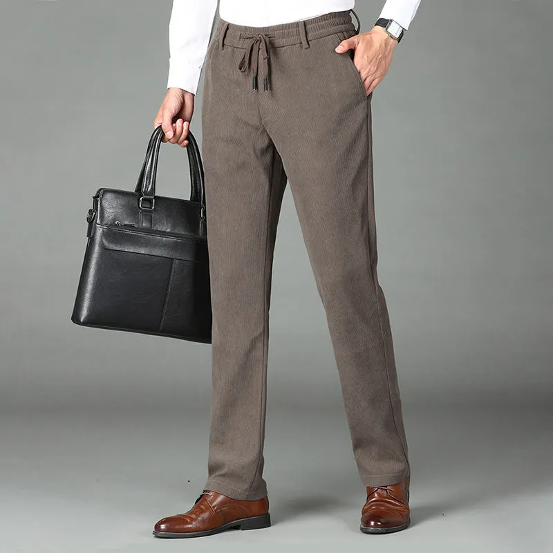 💥2025 Hot Sale🔥 Nice Gift! Men's Thickened Elastic Waist Corduroy Pants