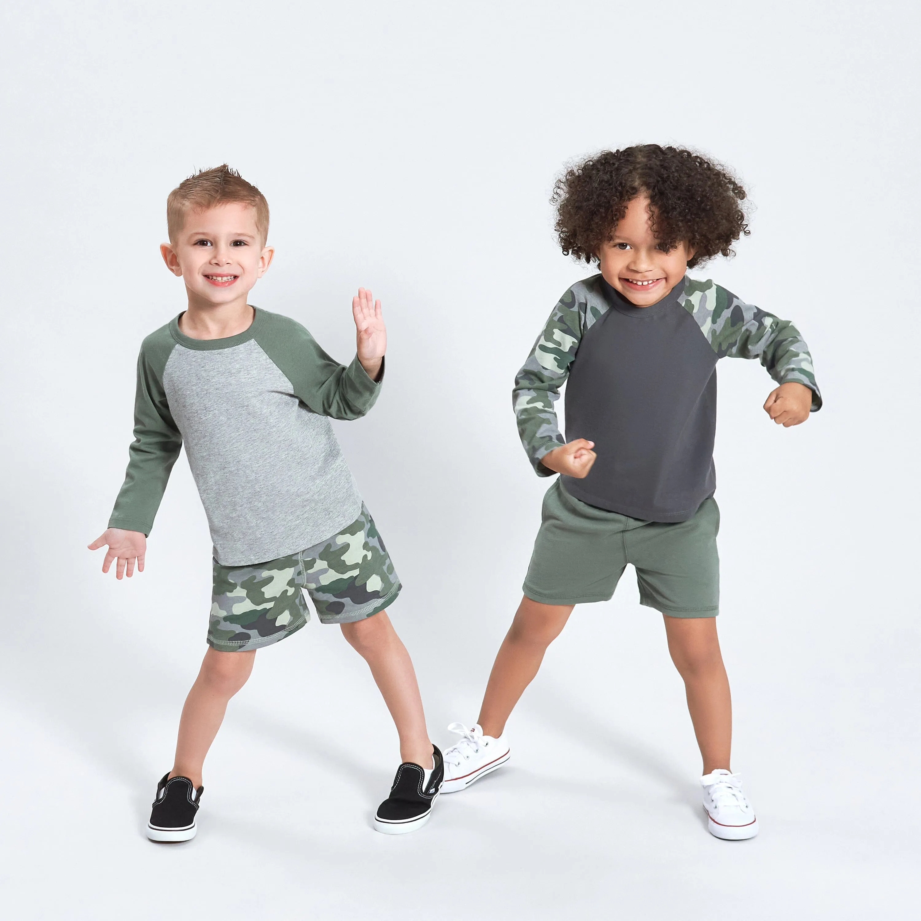 3-Pack Baby & Toddler Boys Color Me Camo Long Sleeve Baseball Tees
