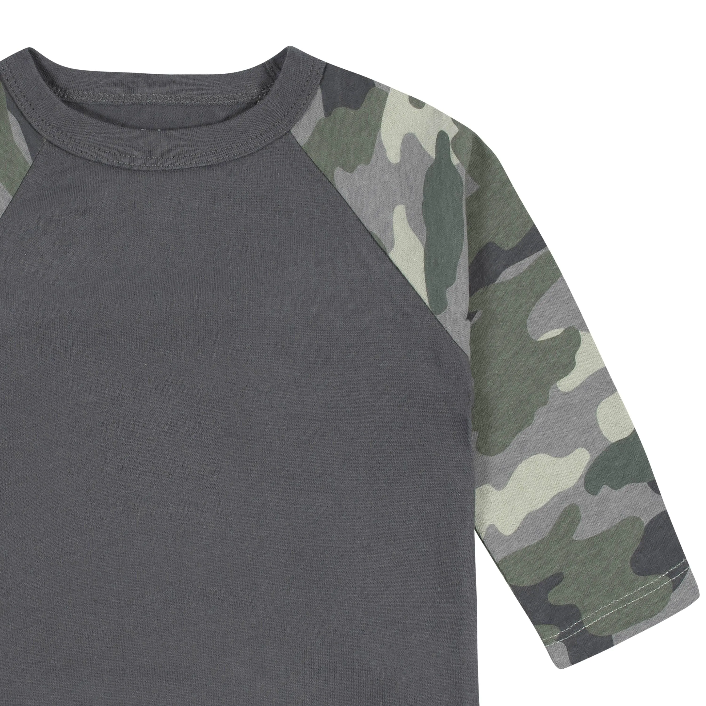 3-Pack Baby & Toddler Boys Color Me Camo Long Sleeve Baseball Tees