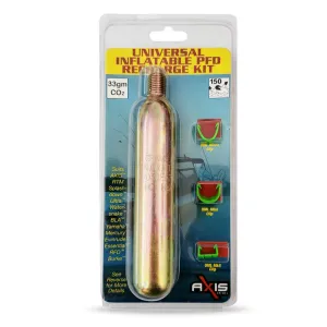 33g Gas Cylinder Kit for Inflatable Life Jackets 1/2" UNF Thread & Clips (Suits 150N)