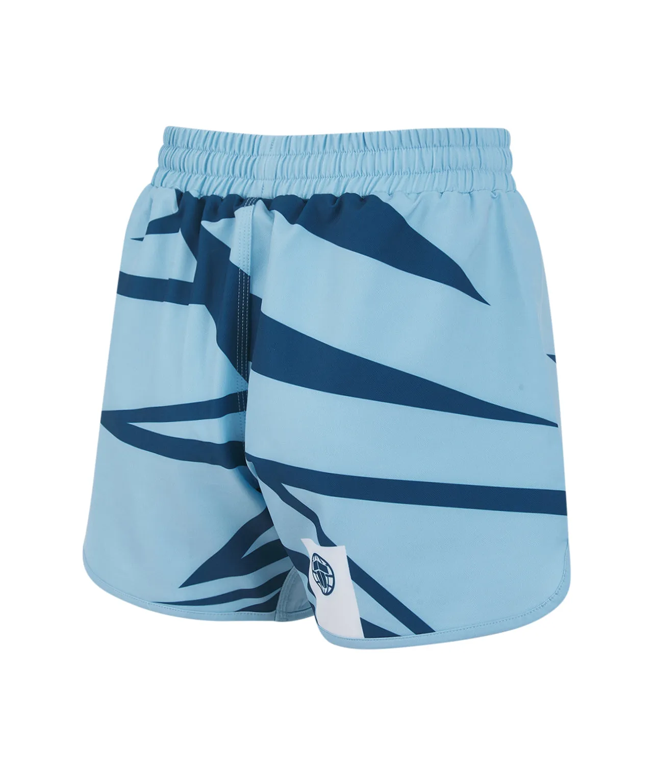 Abstract High Cut Shorts - Light Blue