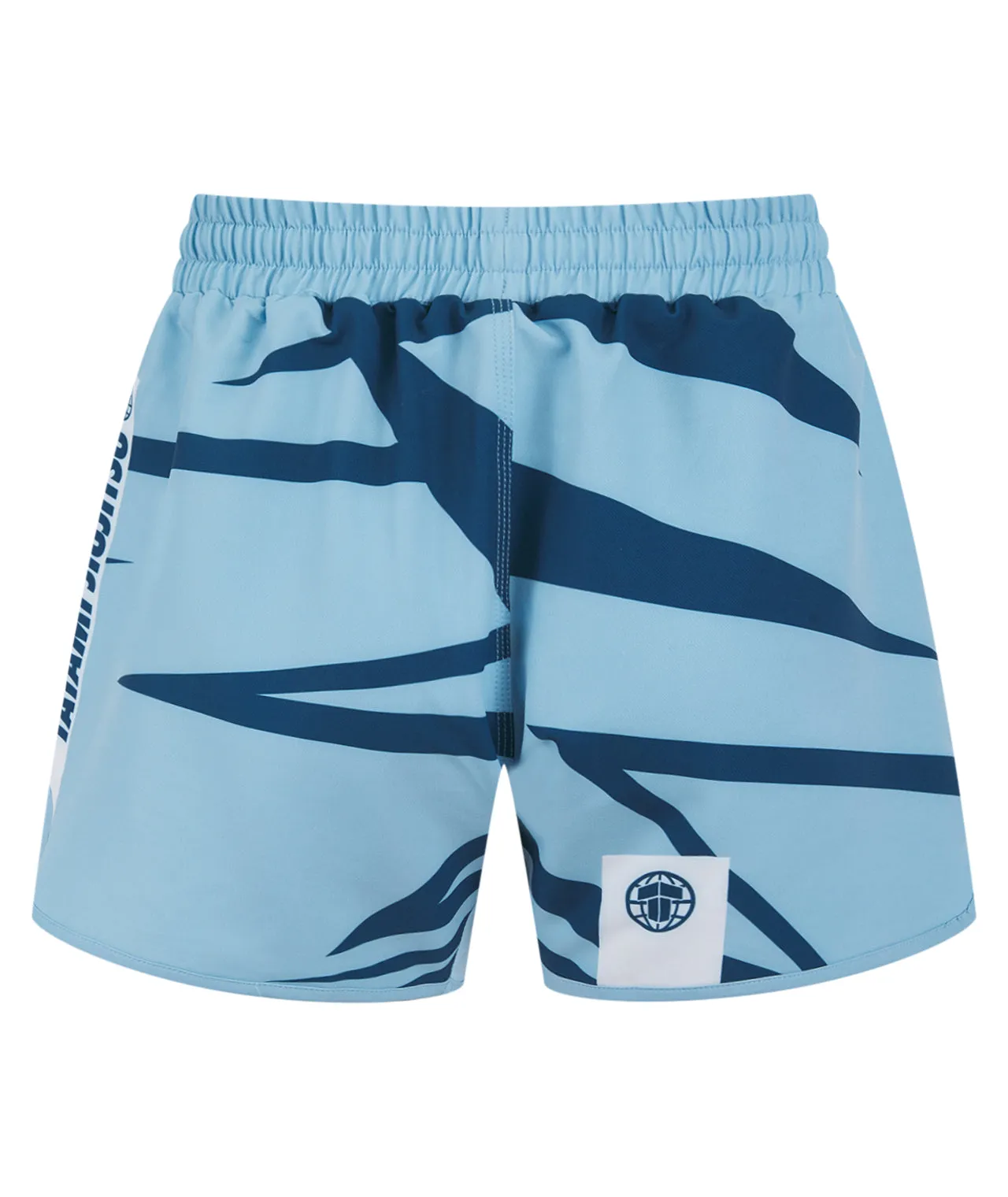Abstract High Cut Shorts - Light Blue
