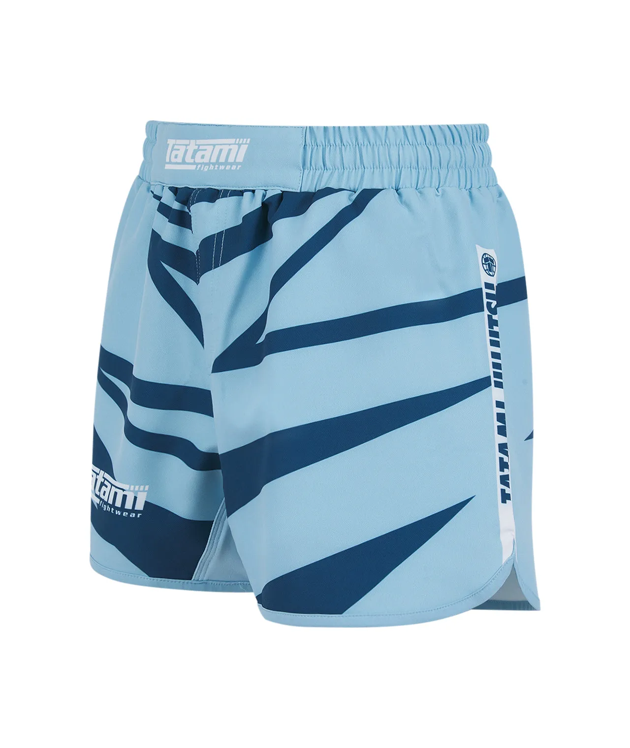 Abstract High Cut Shorts - Light Blue