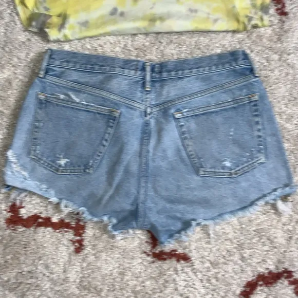 Agolde- Size 31-Light wash cutoff shorts- Button Fly- High rise
