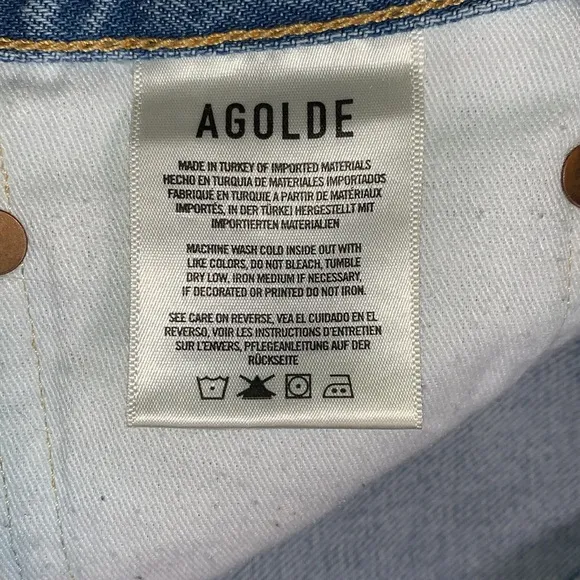 Agolde- Size 31-Light wash cutoff shorts- Button Fly- High rise