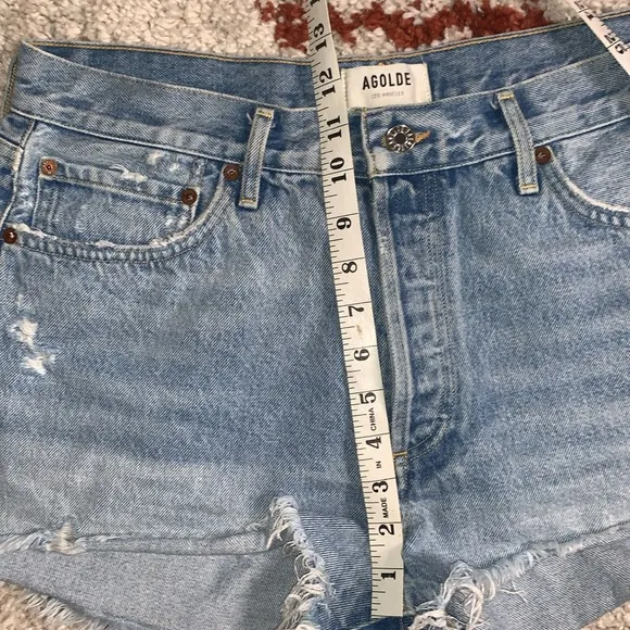 Agolde- Size 31-Light wash cutoff shorts- Button Fly- High rise
