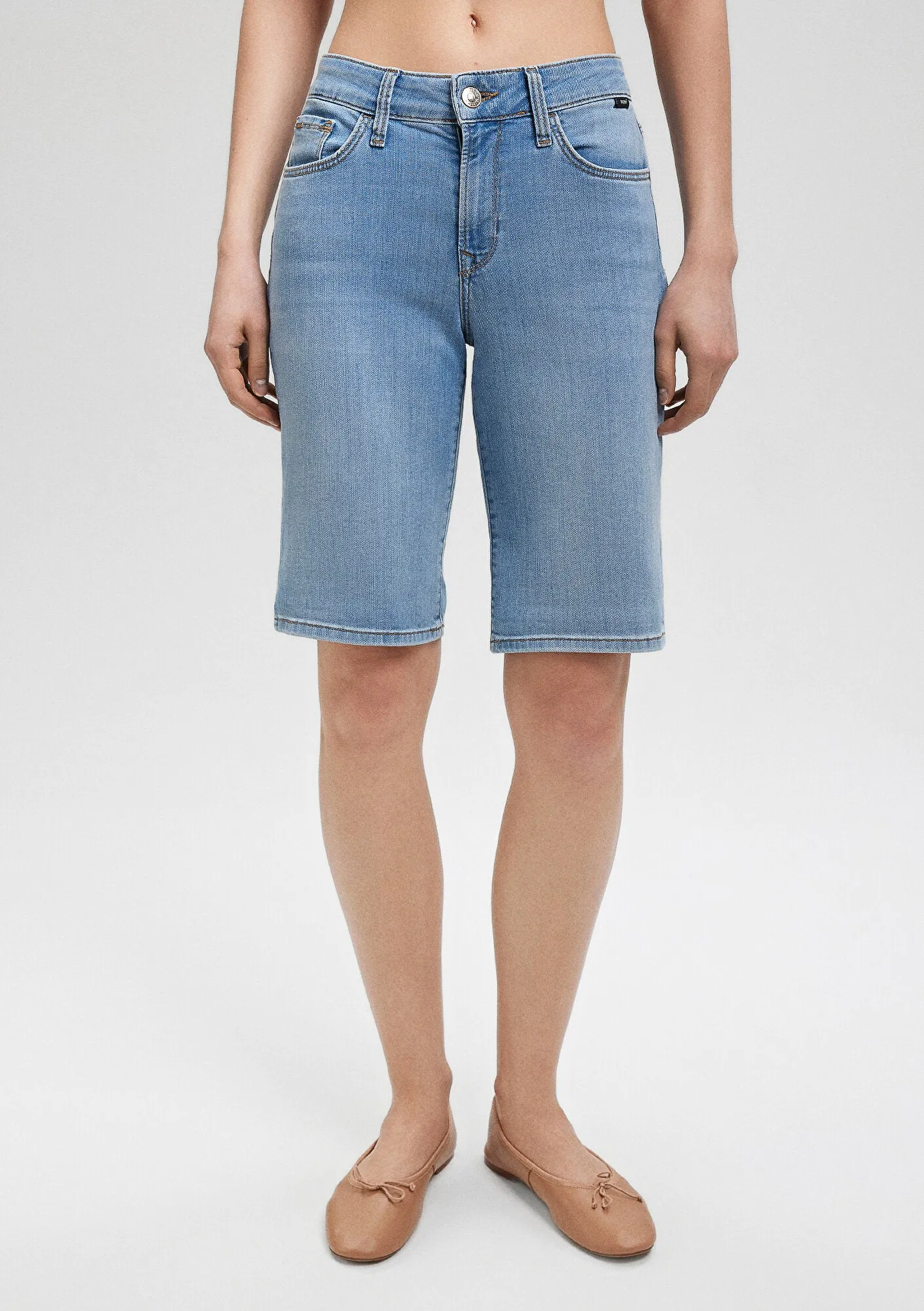 Alexis Light Blue Stretch Jean Shorts