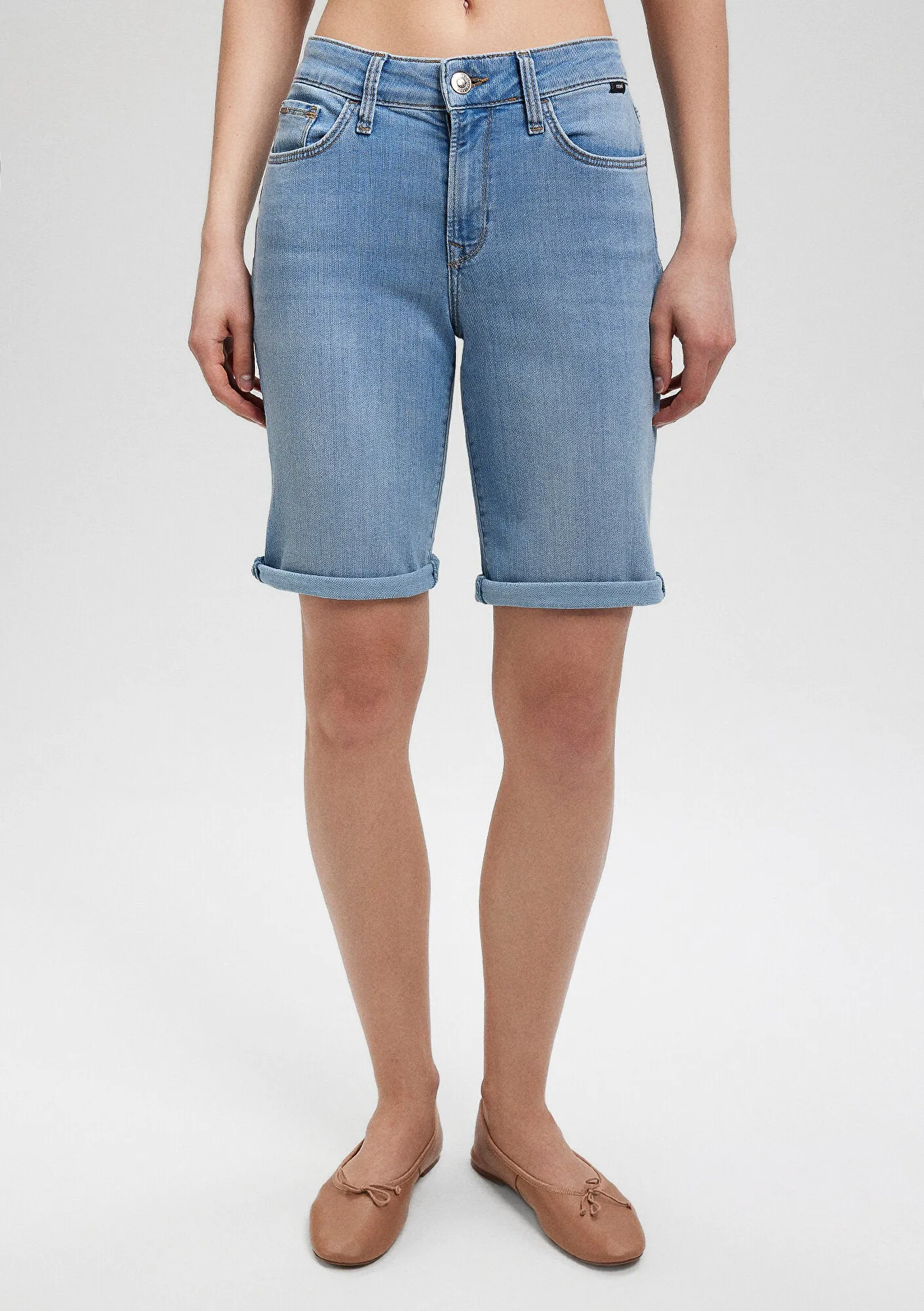 Alexis Light Blue Stretch Jean Shorts