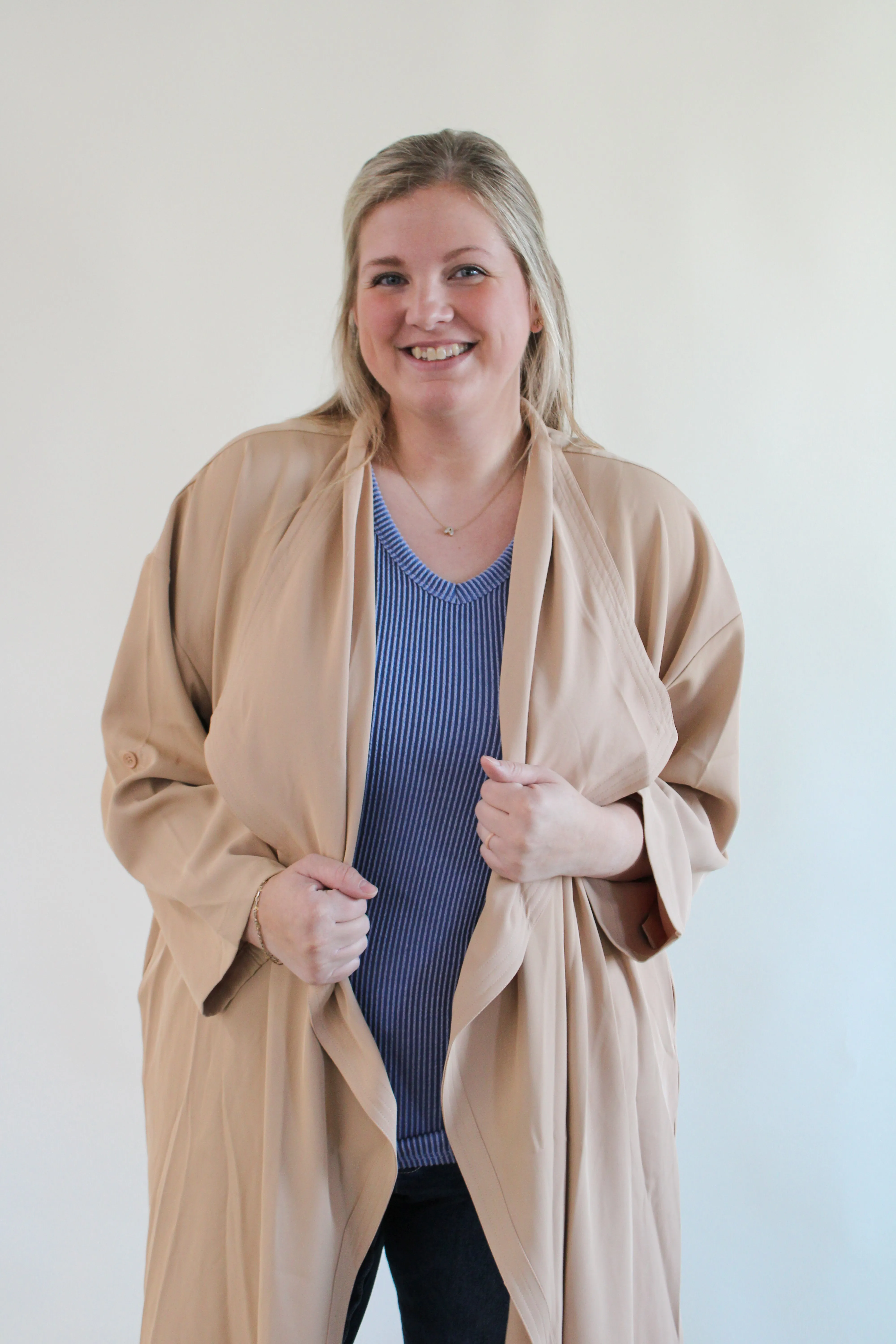 ALIANA REG/CURVY 3/4 SLEEVE WOVEN JACKET