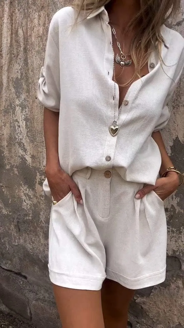 Amelia | Cotton and Linen Summer Set