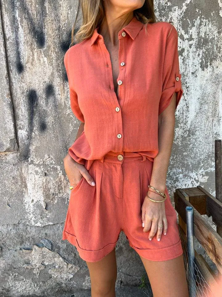 Amelia | Cotton and Linen Summer Set