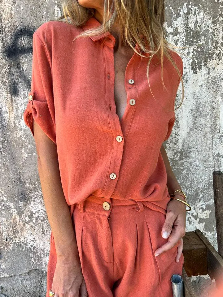 Amelia | Cotton and Linen Summer Set