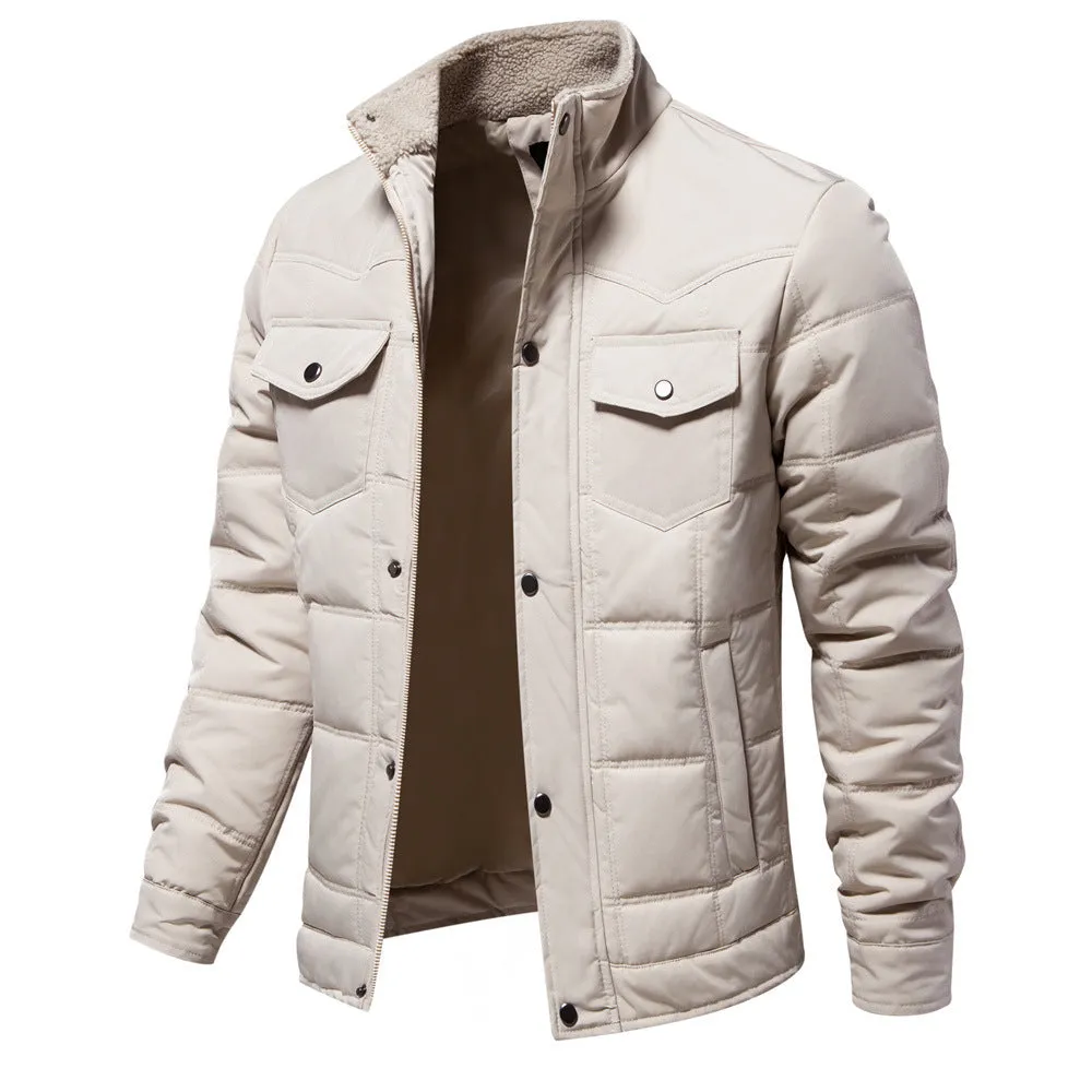 Autumn And Winter New Stand Collar Coat Men's Casual Fashionable Jacket