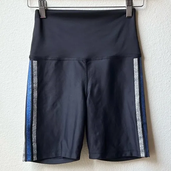Beach Riot Glitter Size Stripe Bike Shorts Sz M