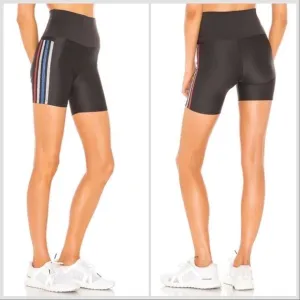 Beach Riot Glitter Size Stripe Bike Shorts Sz M