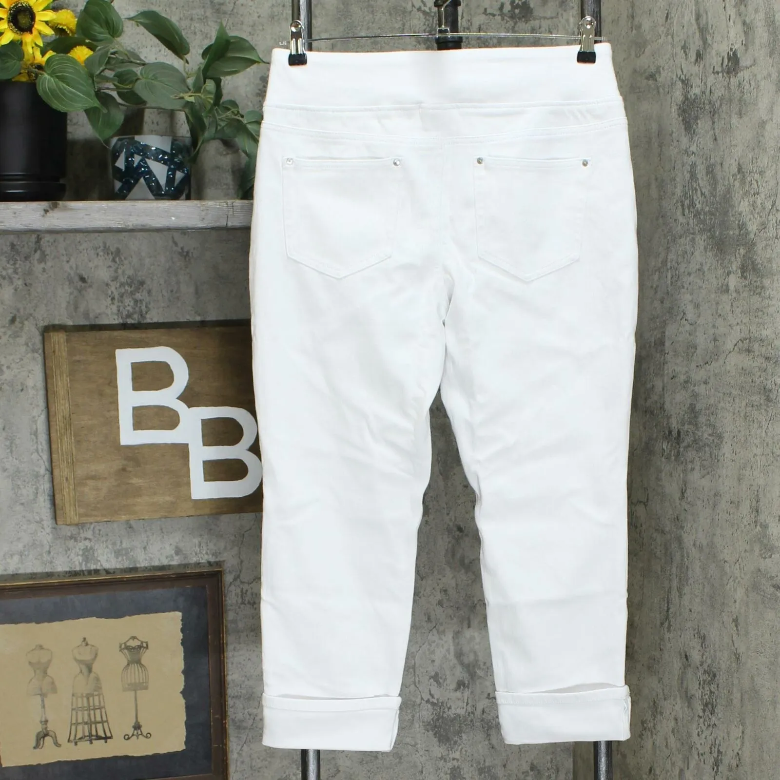 Belle by Kim Gravel Women's Flexibelle Pull-On Cuffed Jeans