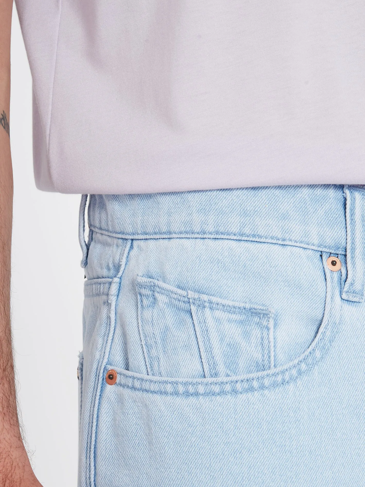 Billow Denim Short - LIGHT BLUE