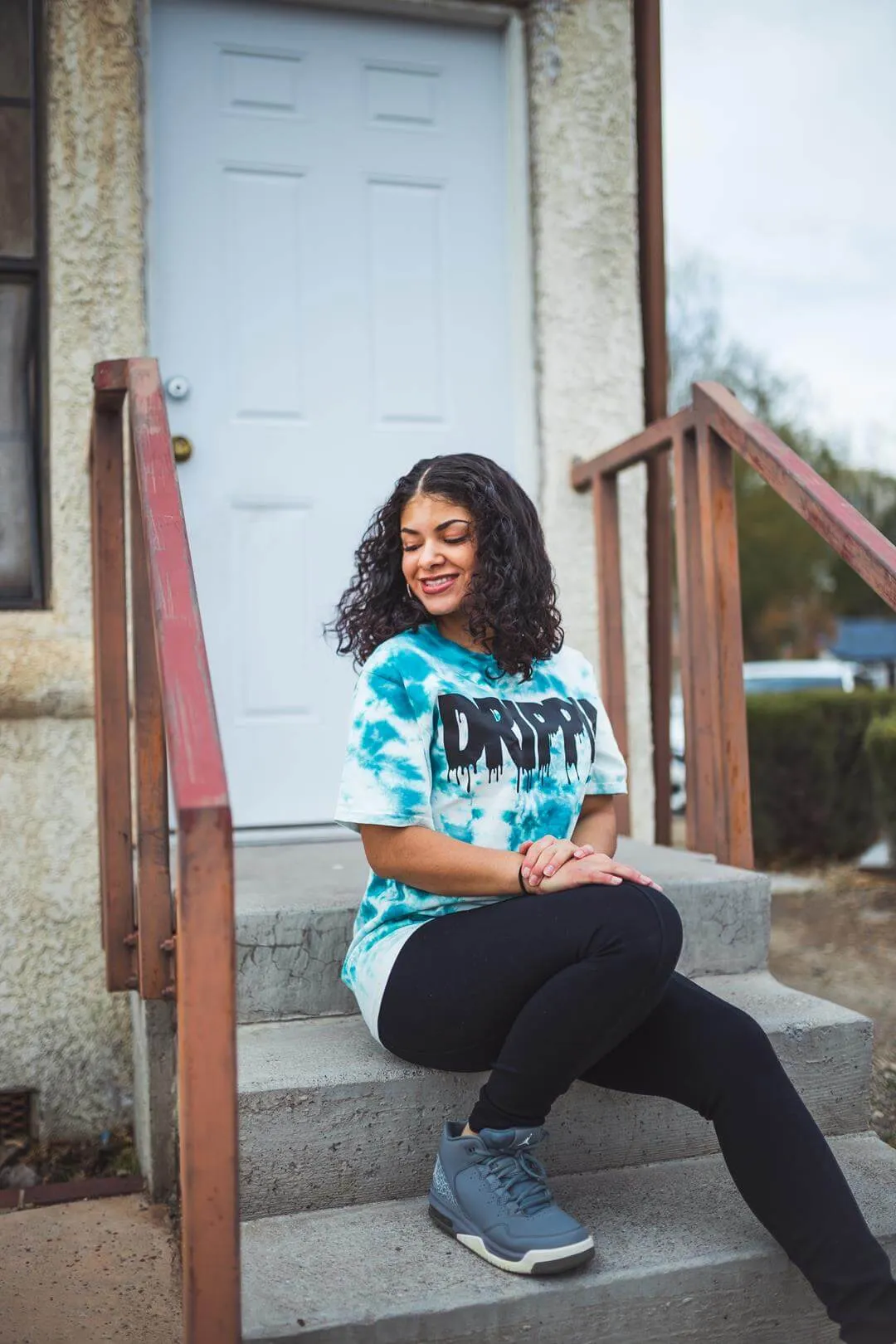 Black Drippin | Teal Cloud Tee