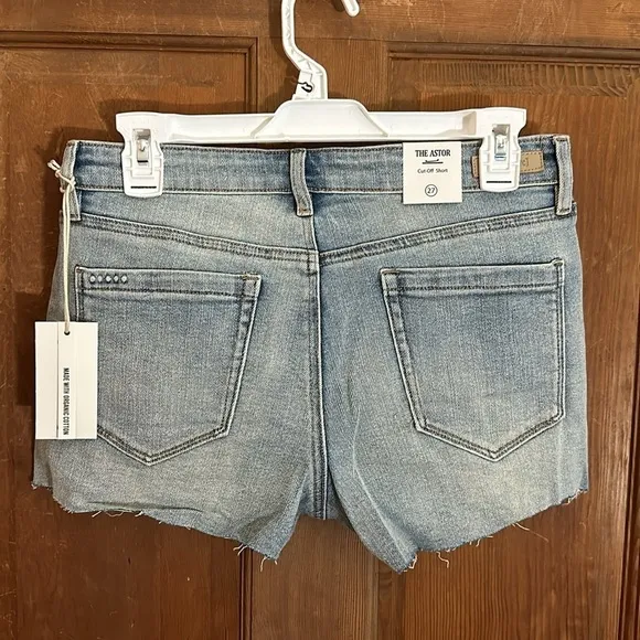 BlankNYC The Astor Cut-Off Shorts Light Blue Wash Size 27