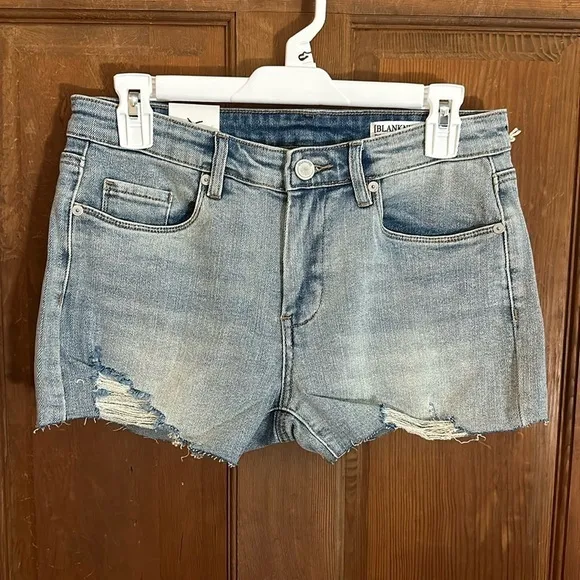 BlankNYC The Astor Cut-Off Shorts Light Blue Wash Size 27