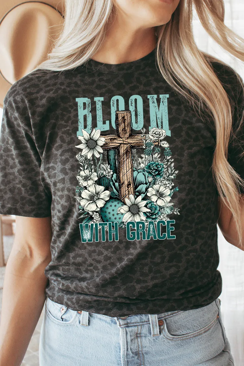Bloom In Grace Cross Fine Jersey Tee