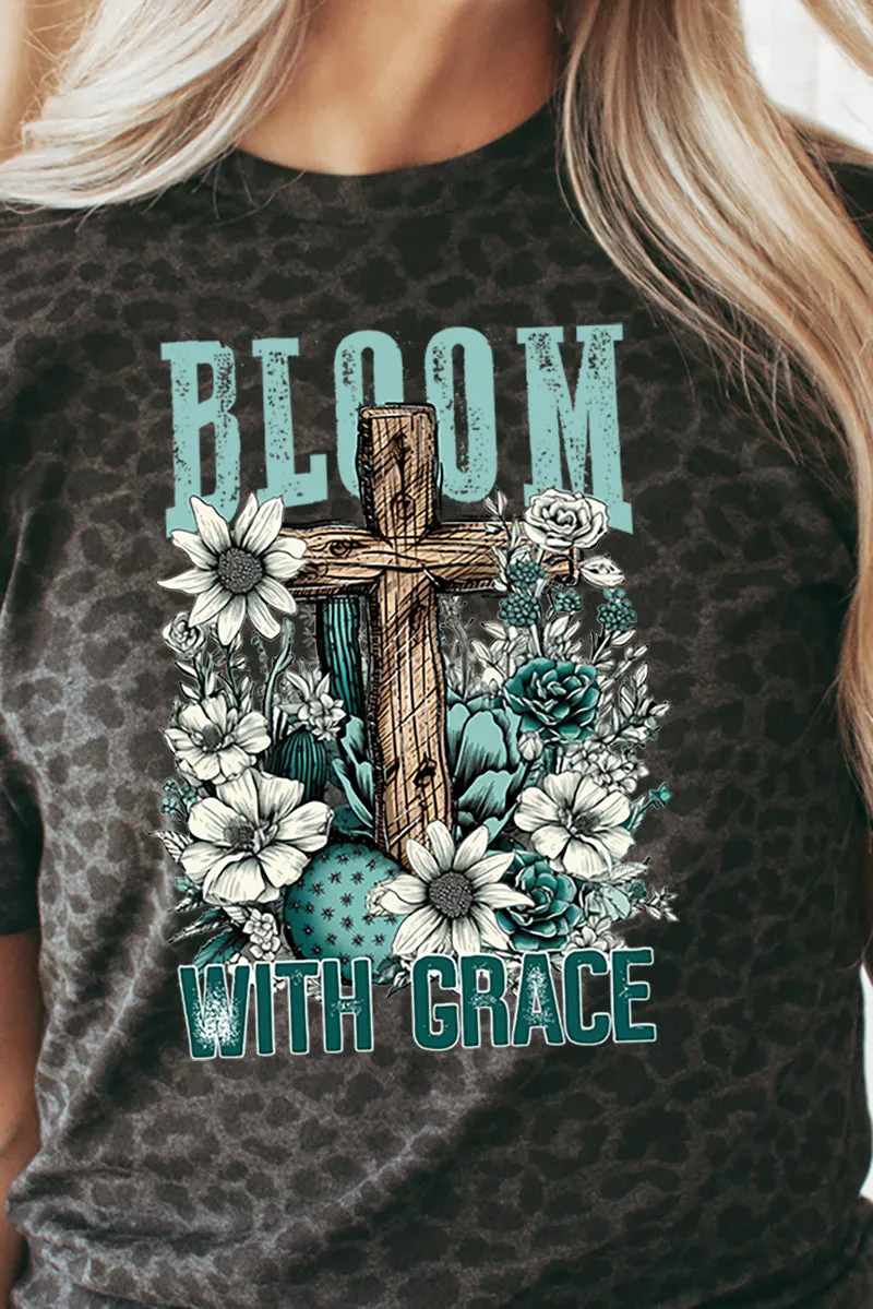 Bloom In Grace Cross Fine Jersey Tee