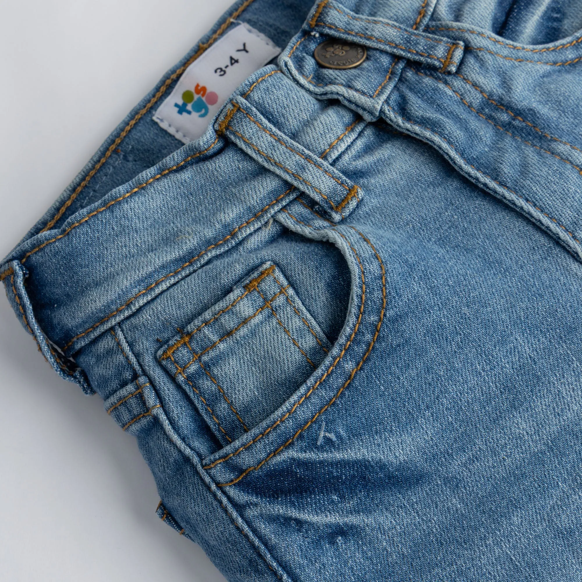 Blue Denim Light Wash Shorts