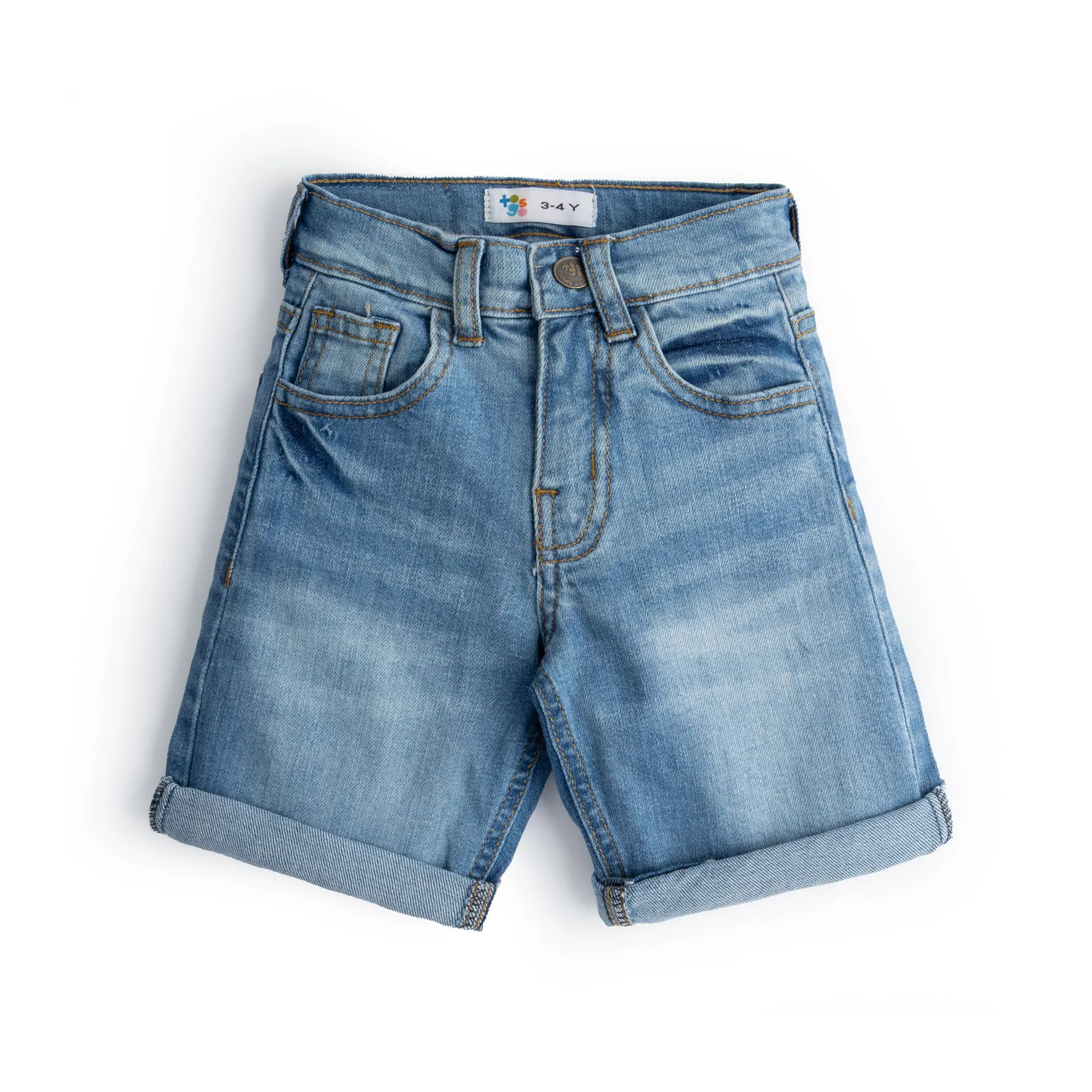 Blue Denim Light Wash Shorts