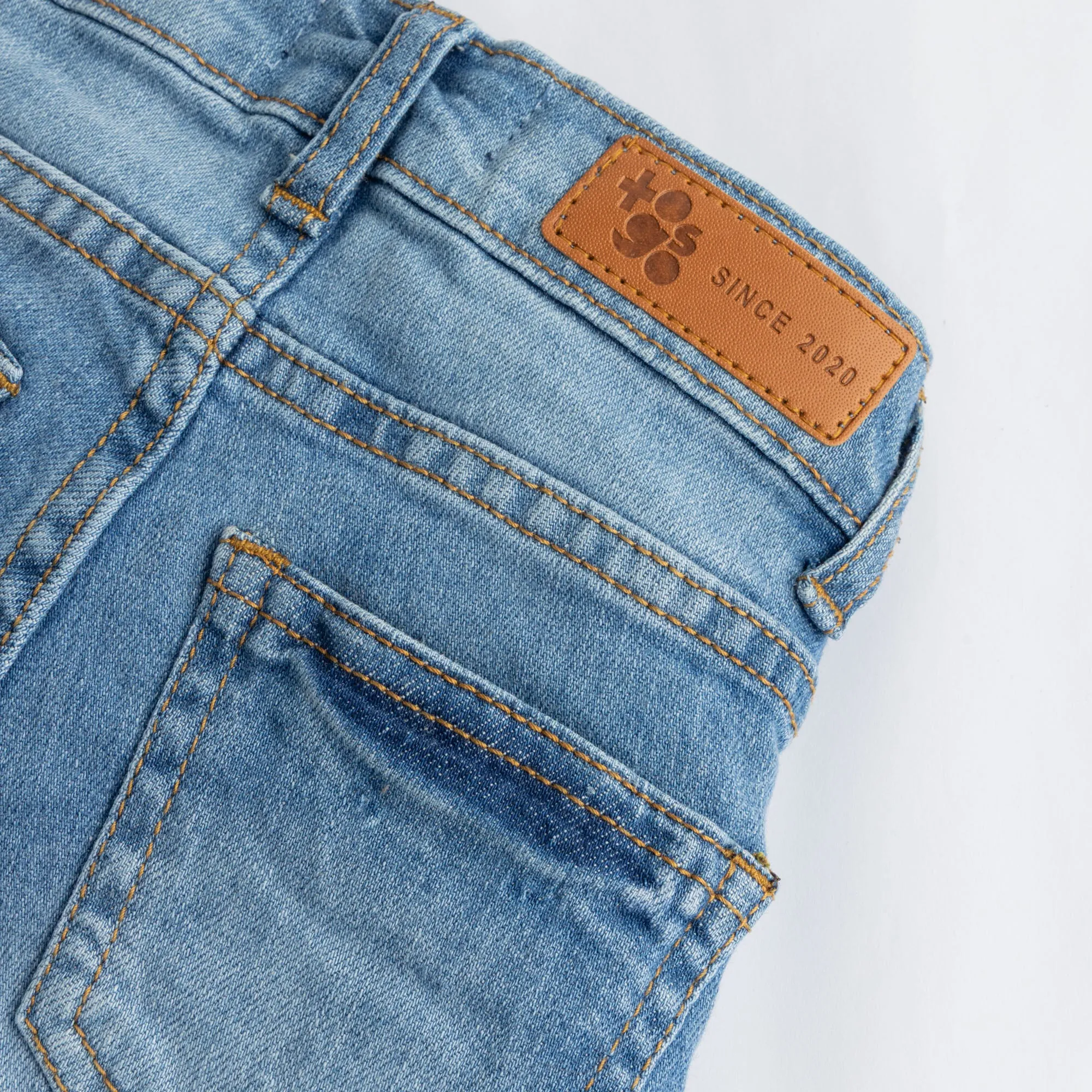 Blue Denim Light Wash Shorts