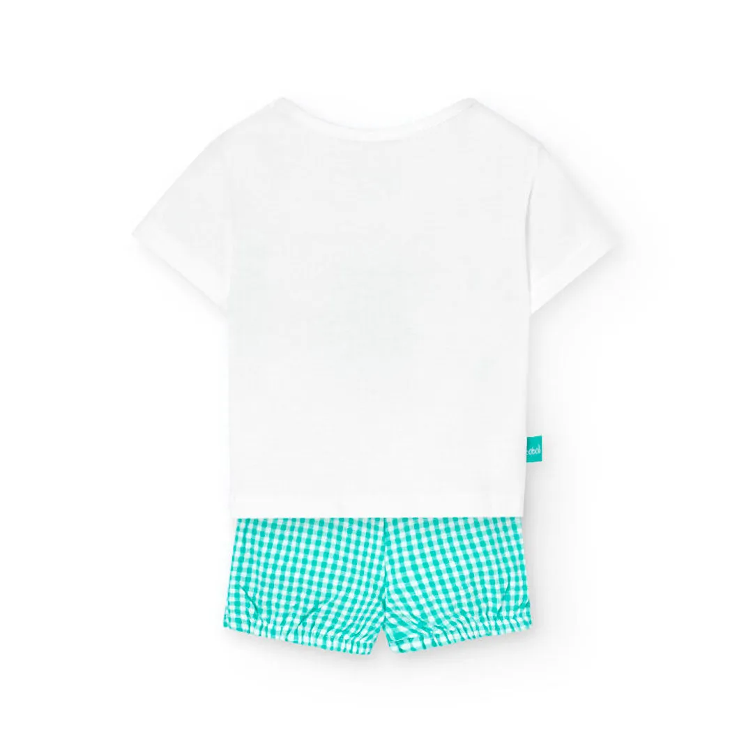 Boboli Baby Girls 2 Piece T-Shirt And Shorts Outfit