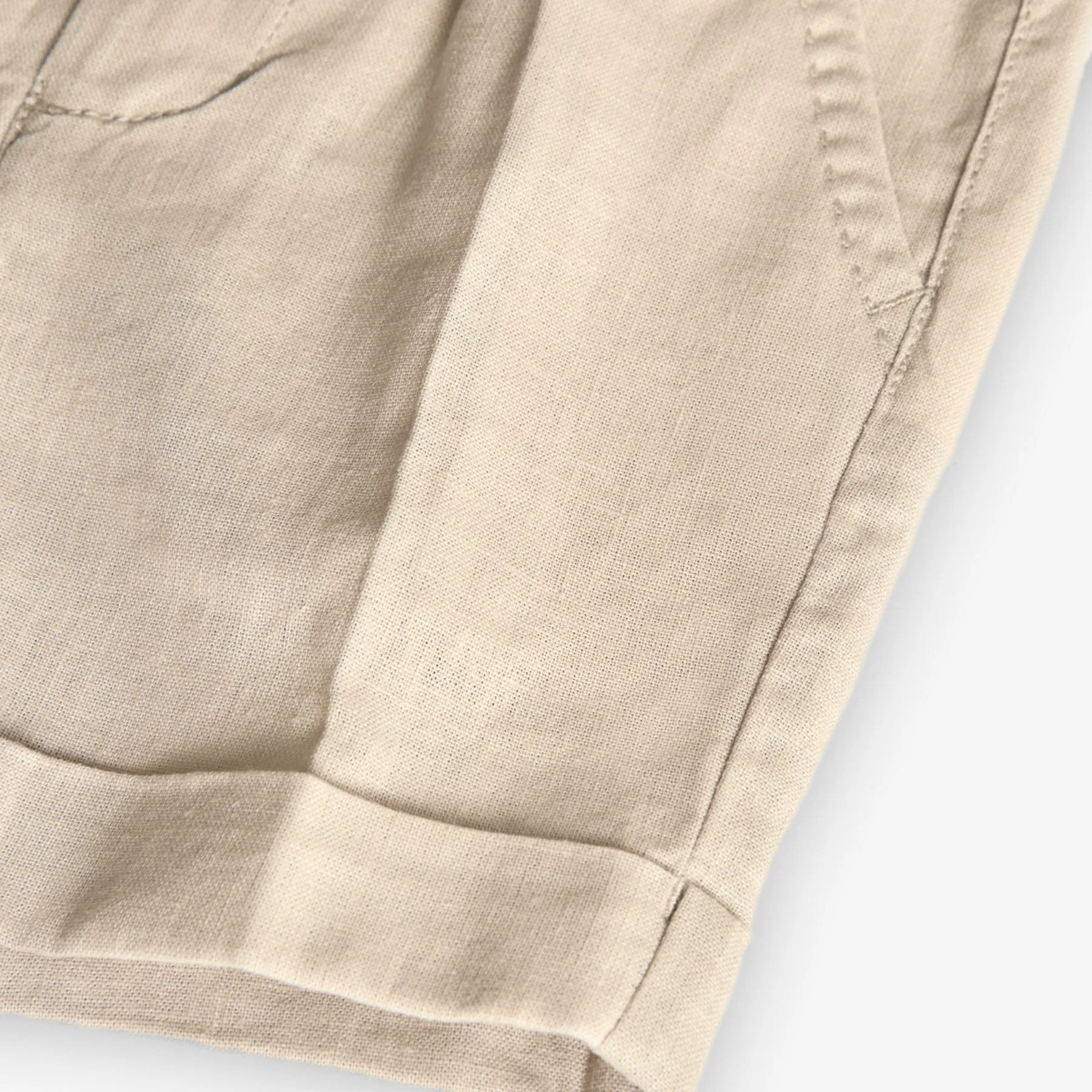 Boboli Neutral Linen Bermuda Shorts