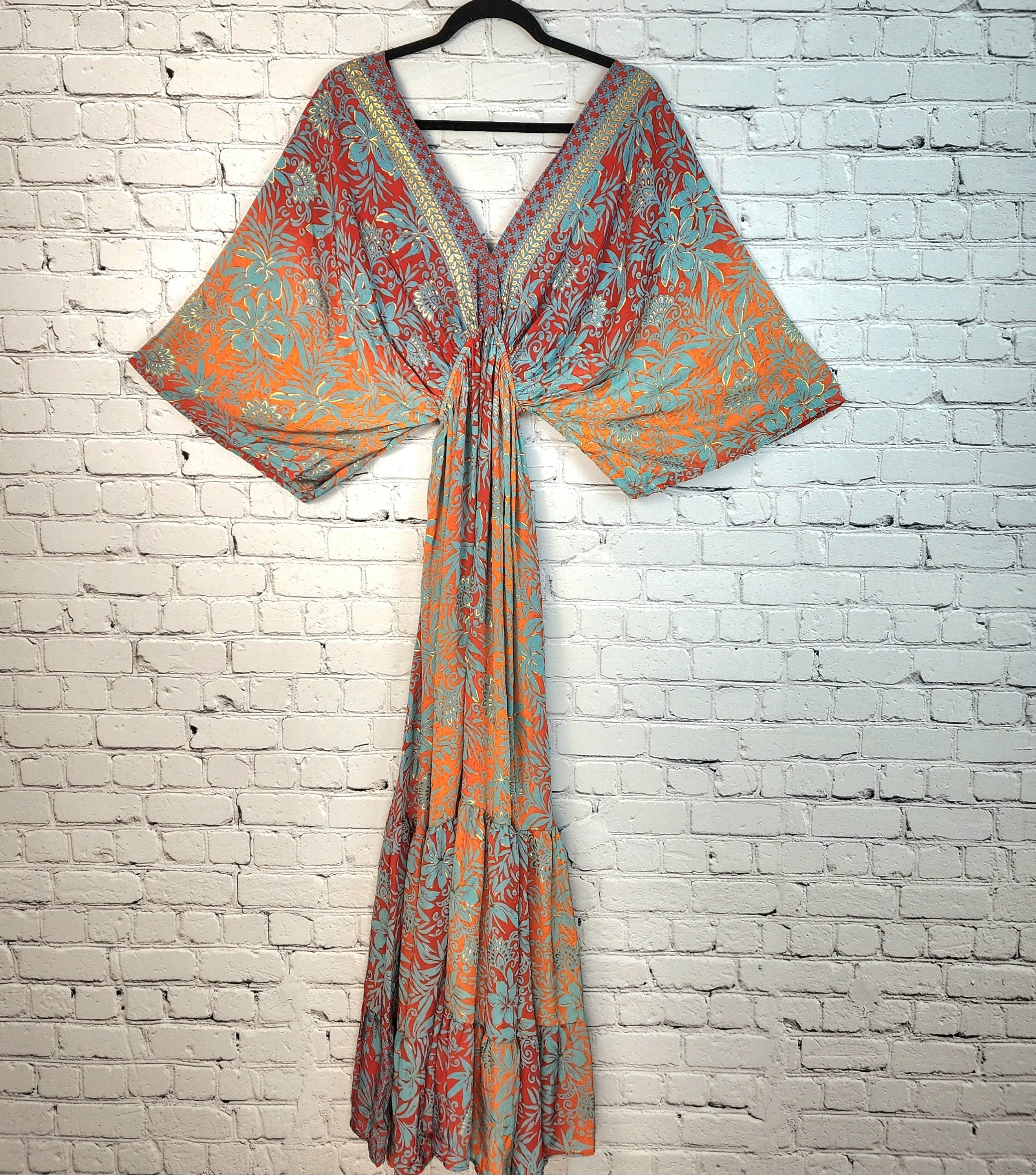 Boho Kaftan Dress, vacation, Beach Clothing