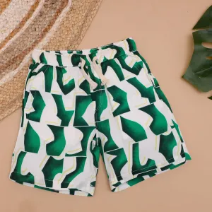 Boys Aztec Printed Short Emerald