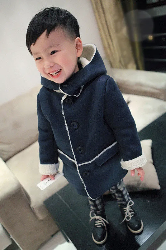 Boys Winter Jackets Coat Autumn Winter Kids Wool Outerwear Girl Coat Children Clothing Baby Clothes Hooded Boys Jackets