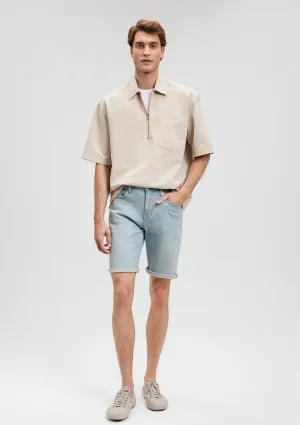Brian Light Foggy Street Comfort Jean Shorts