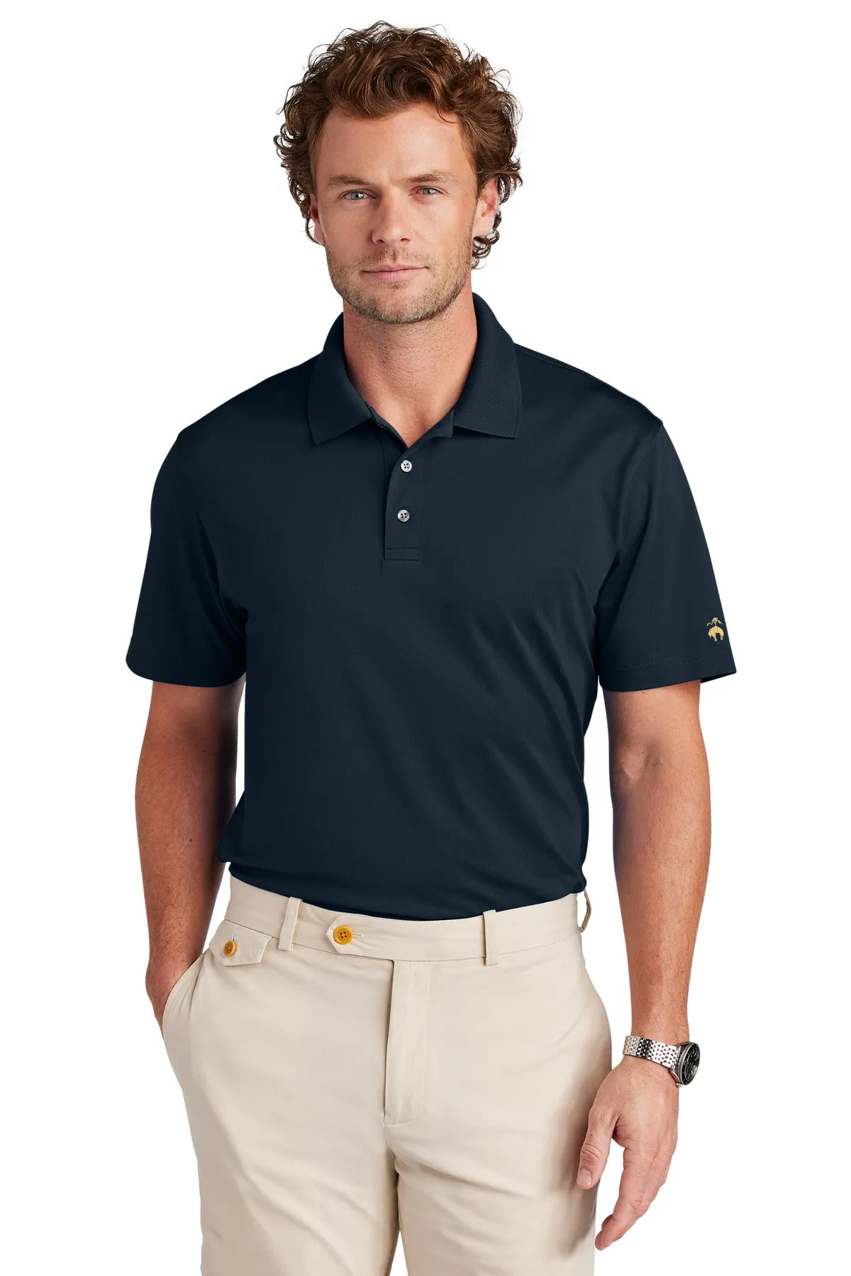 Brooks Brothers Mesh Pique Performance Polo BB18220 Navy Blazer