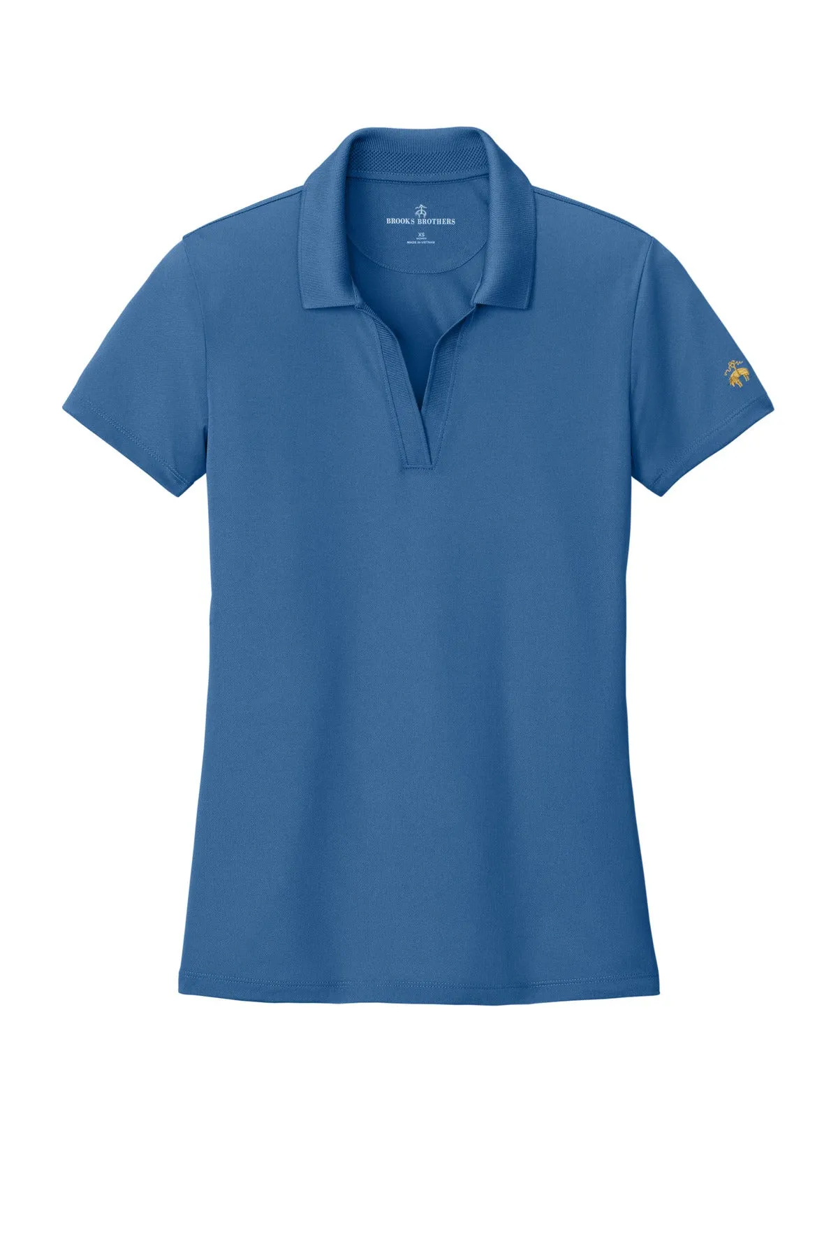 Brooks Brothers Women's Mesh Pique Performance Polo BB18221 Charter Blue