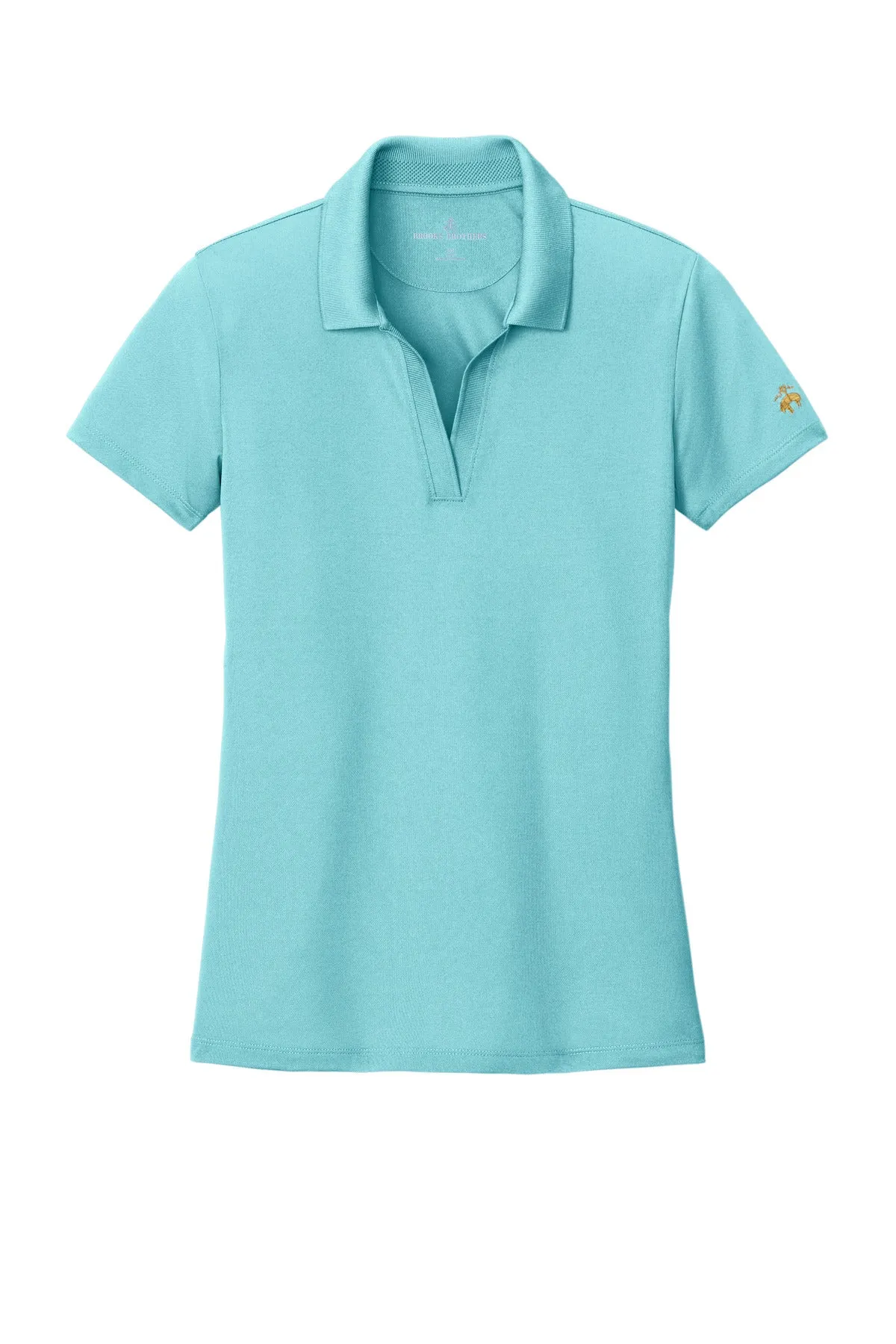 Brooks Brothers Women's Mesh Pique Performance Polo BB18221 Soft Mint