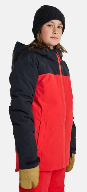Burton Lodgepole Jacket Boys Black / Tomato