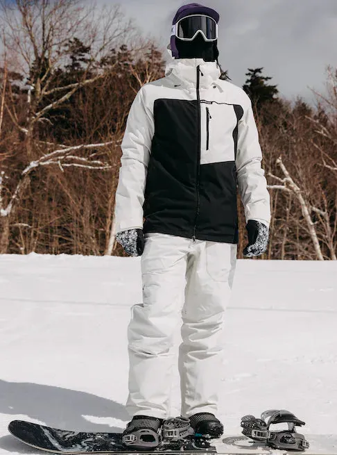 Burton Lodgepole Jacket Mens Stout White / Black