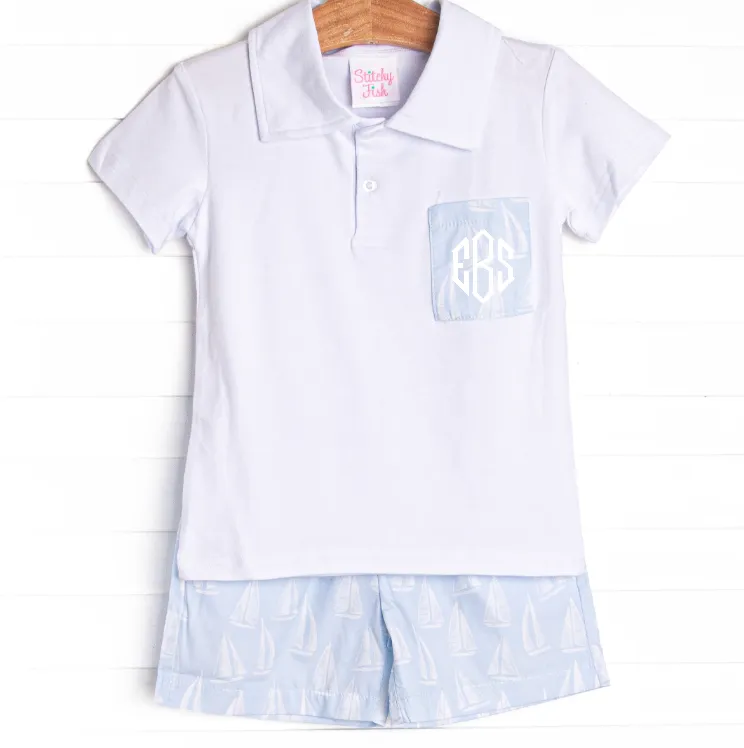 By the Bay Short Set, Blue