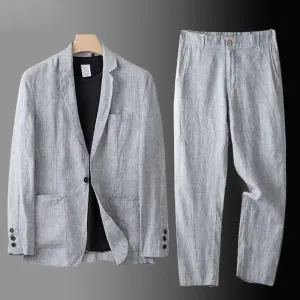 Caldo Cotton Two-piece Blazer Set