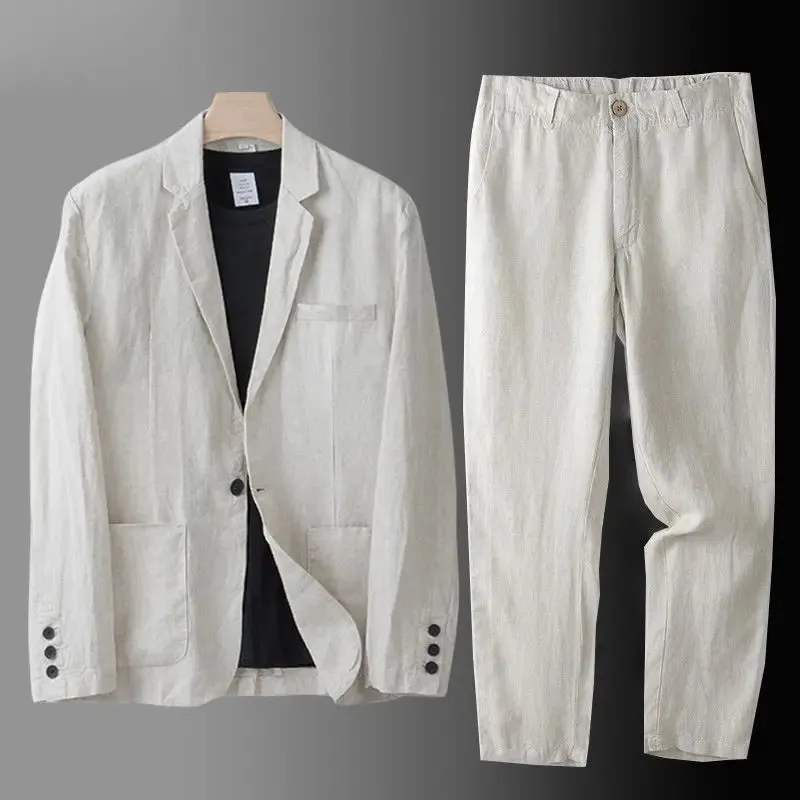Caldo Cotton Two-piece Blazer Set