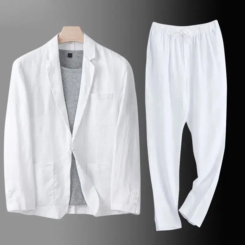 Caldo Cotton Two-piece Blazer Set