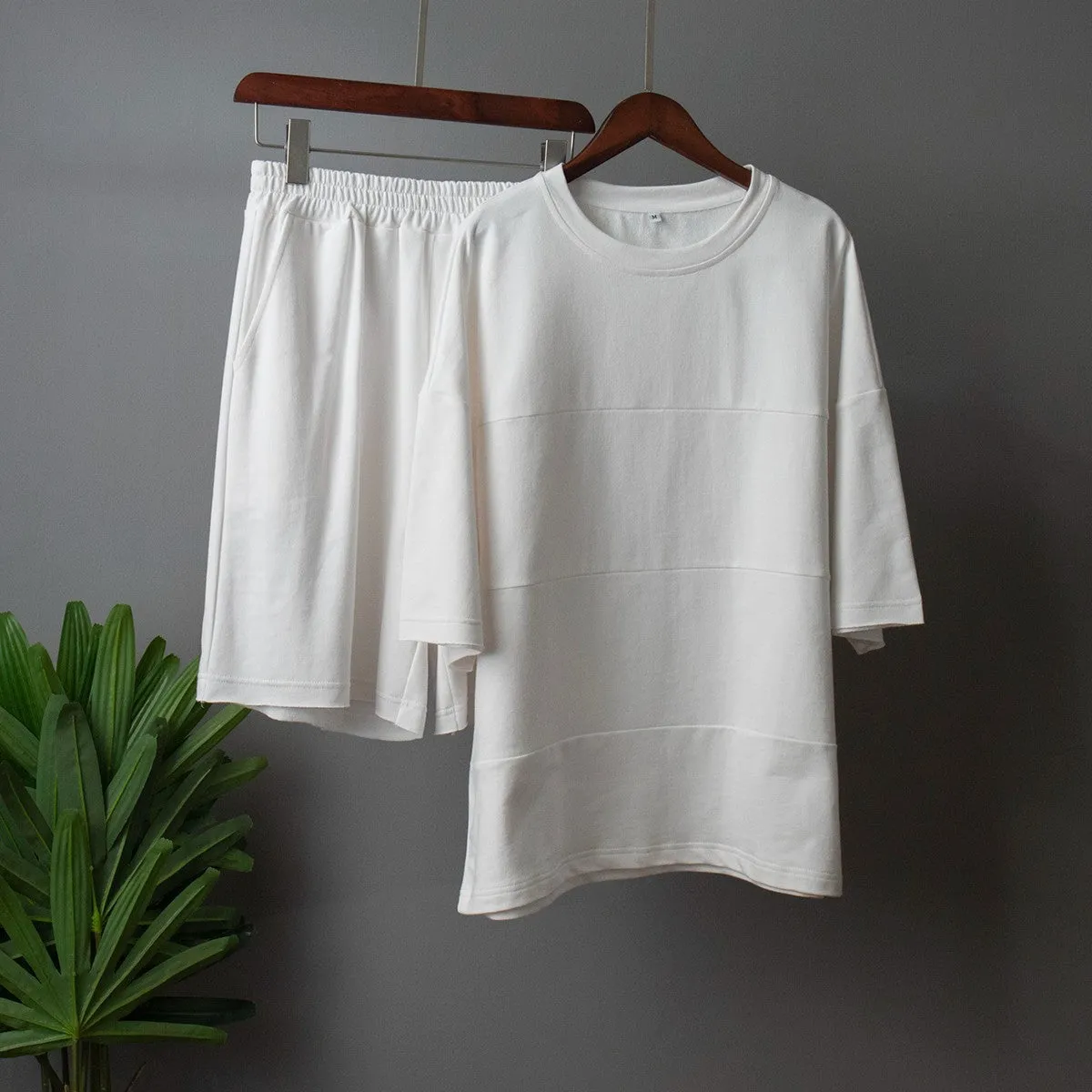 Casual Soft Cotton Short Sleeves T Shirts and Shorts