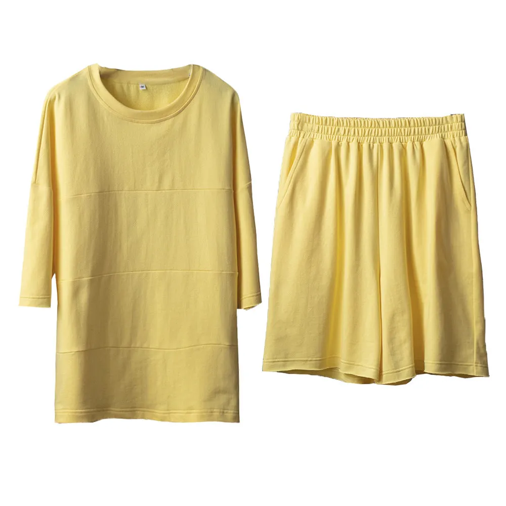 Casual Soft Cotton Short Sleeves T Shirts and Shorts