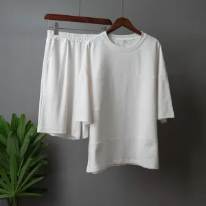 Casual Soft Cotton Short Sleeves T Shirts and Shorts